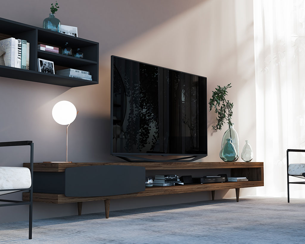 Mueble de TV con chimenea Ref: 220 - Luca atelier