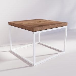 Mesa auxiliar con estructura metálica