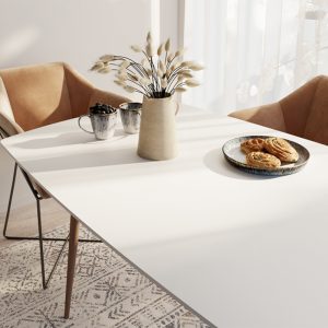Mesa de comedor Oval con patas de madera