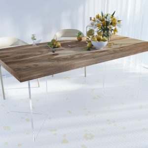 Mesa de comedor con patas metraquilato
