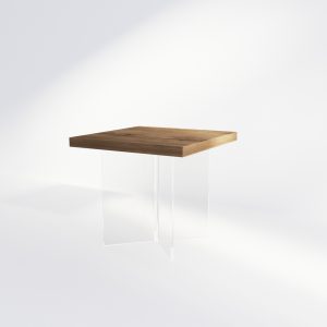 Mesa auxiliar con patas en metacrilato
