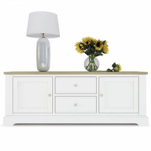 Aparador / mueble de televisión blanco Classic y roble