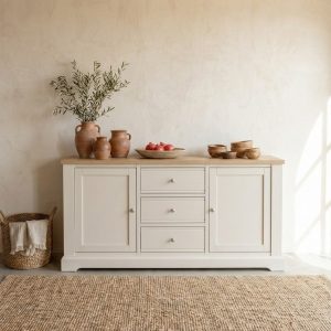 Aparador Provenzal Beige y roble natural de Luca Atelier