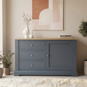 Aparador azul Classic y roble de Luca Atelier