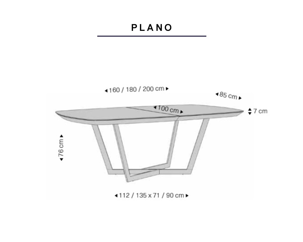 Mesa de comedor Col. Mekari Luca Atelier
