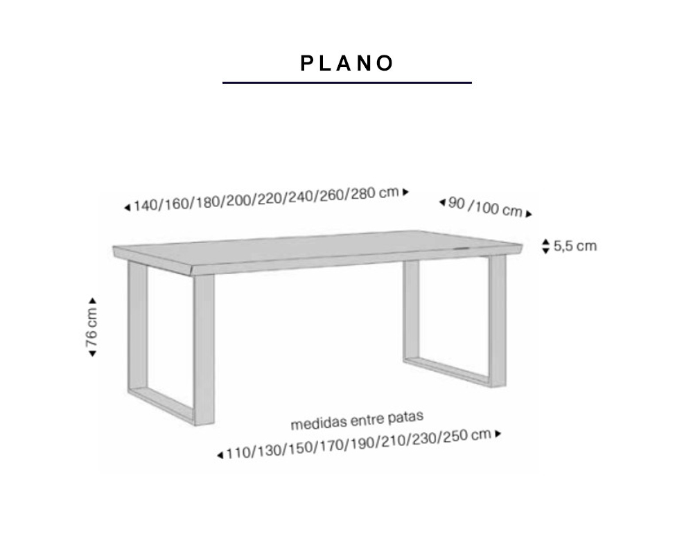 Mesa de comedor Arlequin Luca Atelier