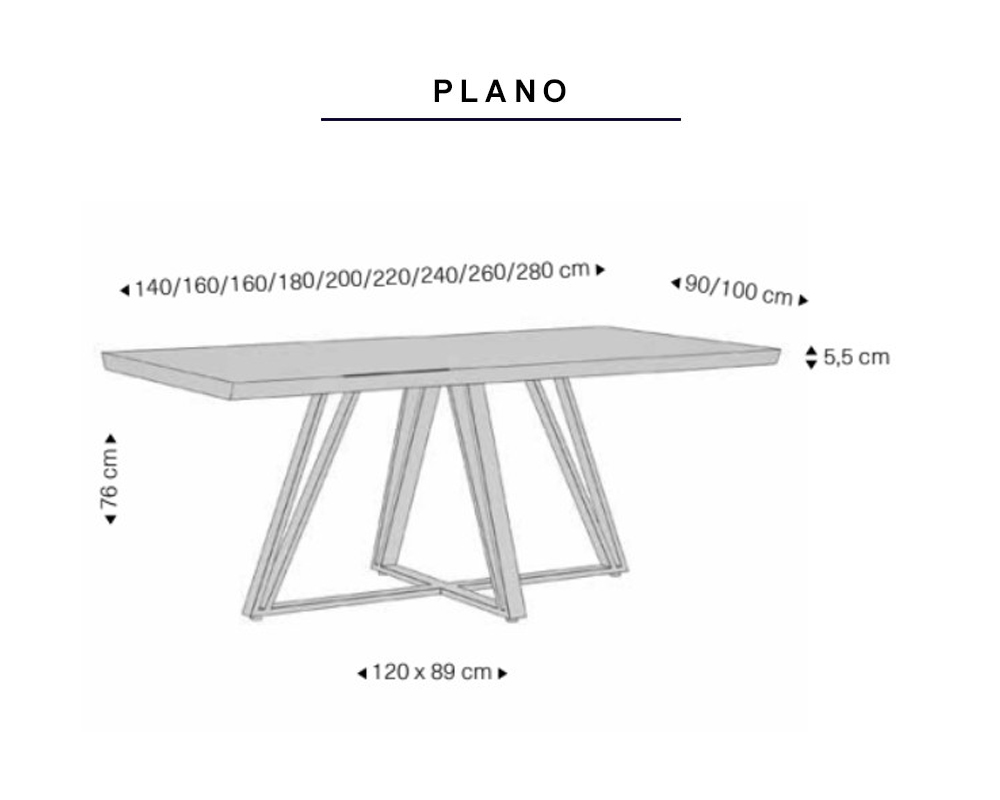 Mesa de comedor Dunas Luca Atelier