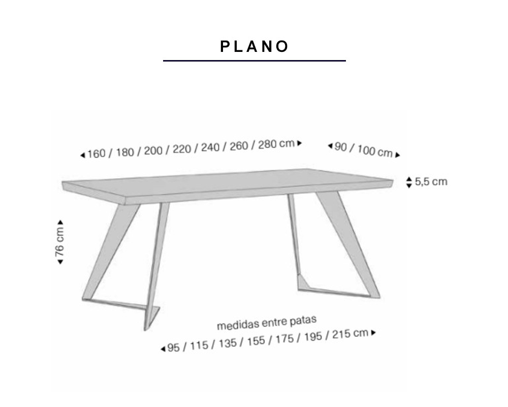 Mesa de comedor Lapse Luca Atelier