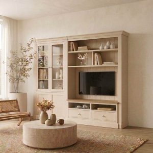 Mueble de salón clasico provenzal beige