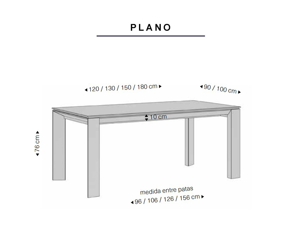 Mesa de comedor Zumbido Luca Atelier