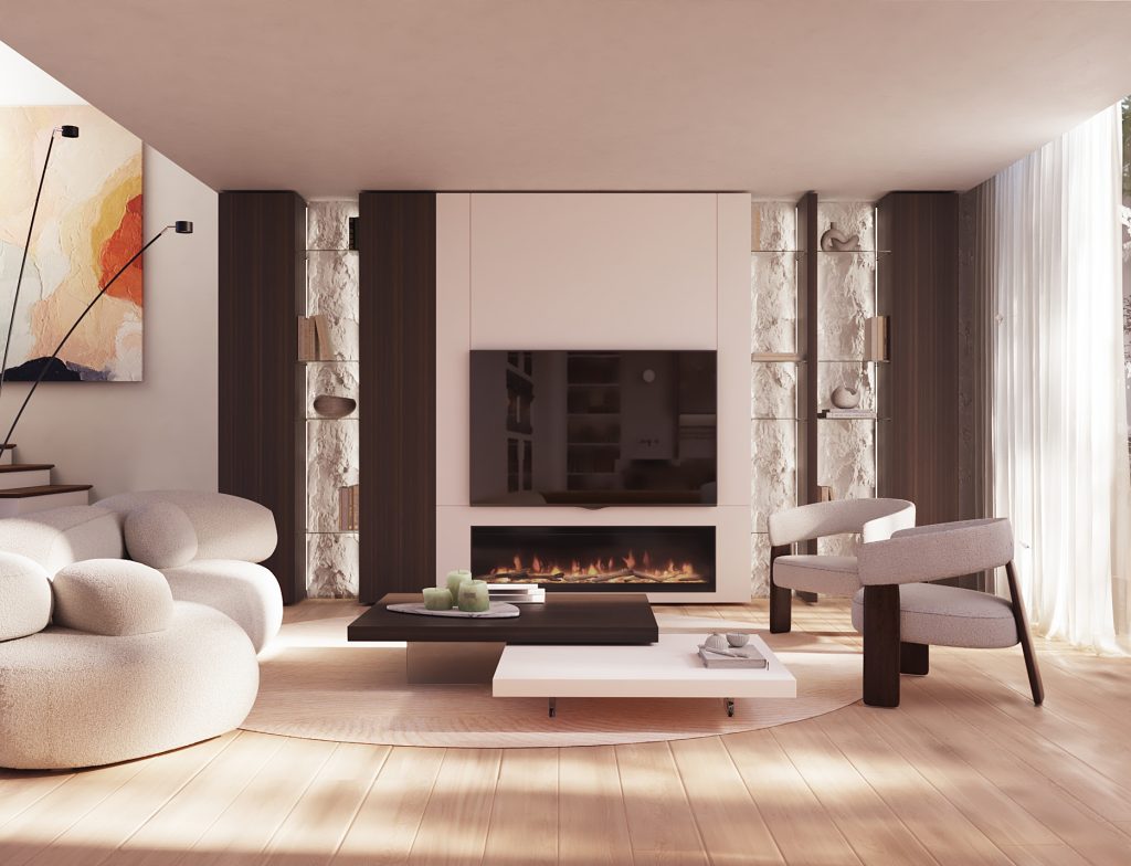 Colección Top Mueble con Chimenea Eléctrica integrada de luca atelier